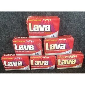 LAVA Pumice Heavy Duty Cleaning Moisturizing Bar Soap 5.75 Ounces (Lot Of 6)